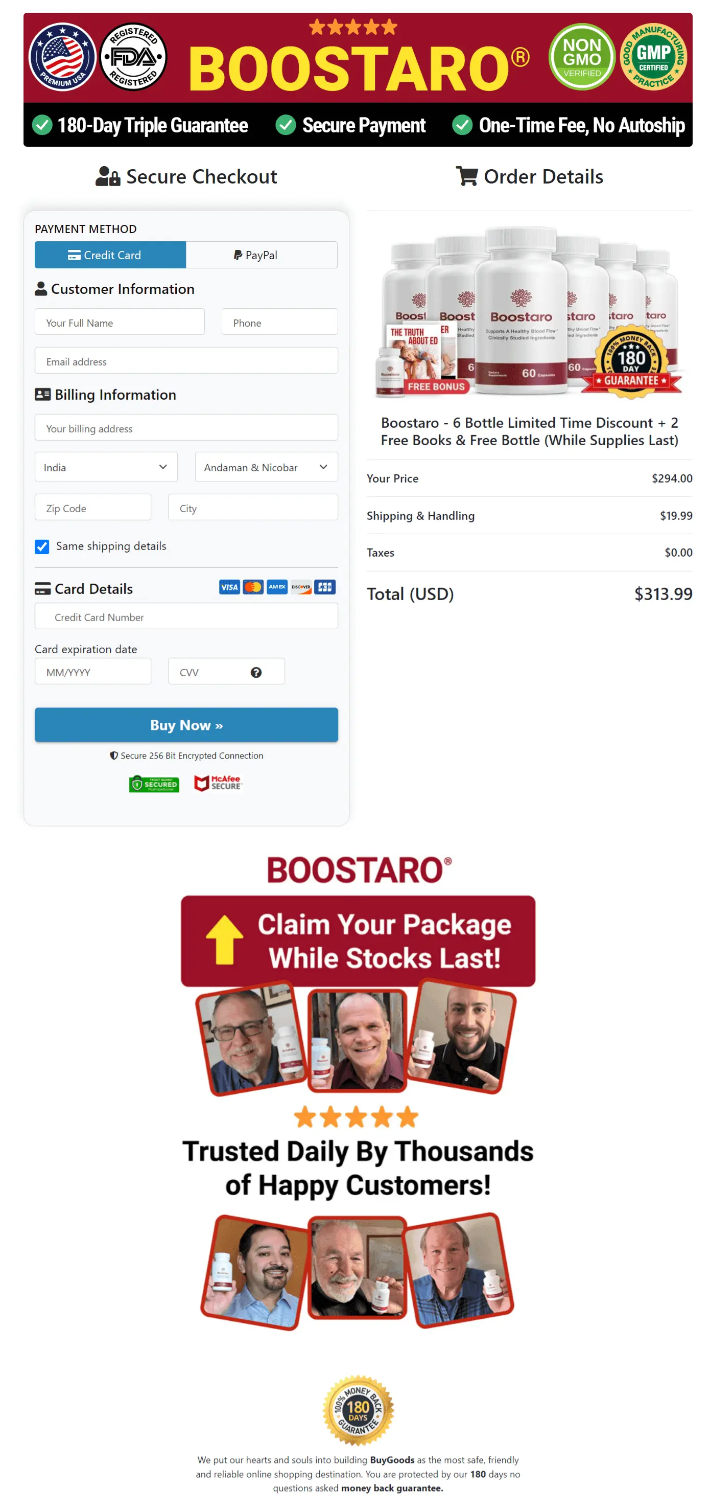 male Health Boostaro Circulation Support